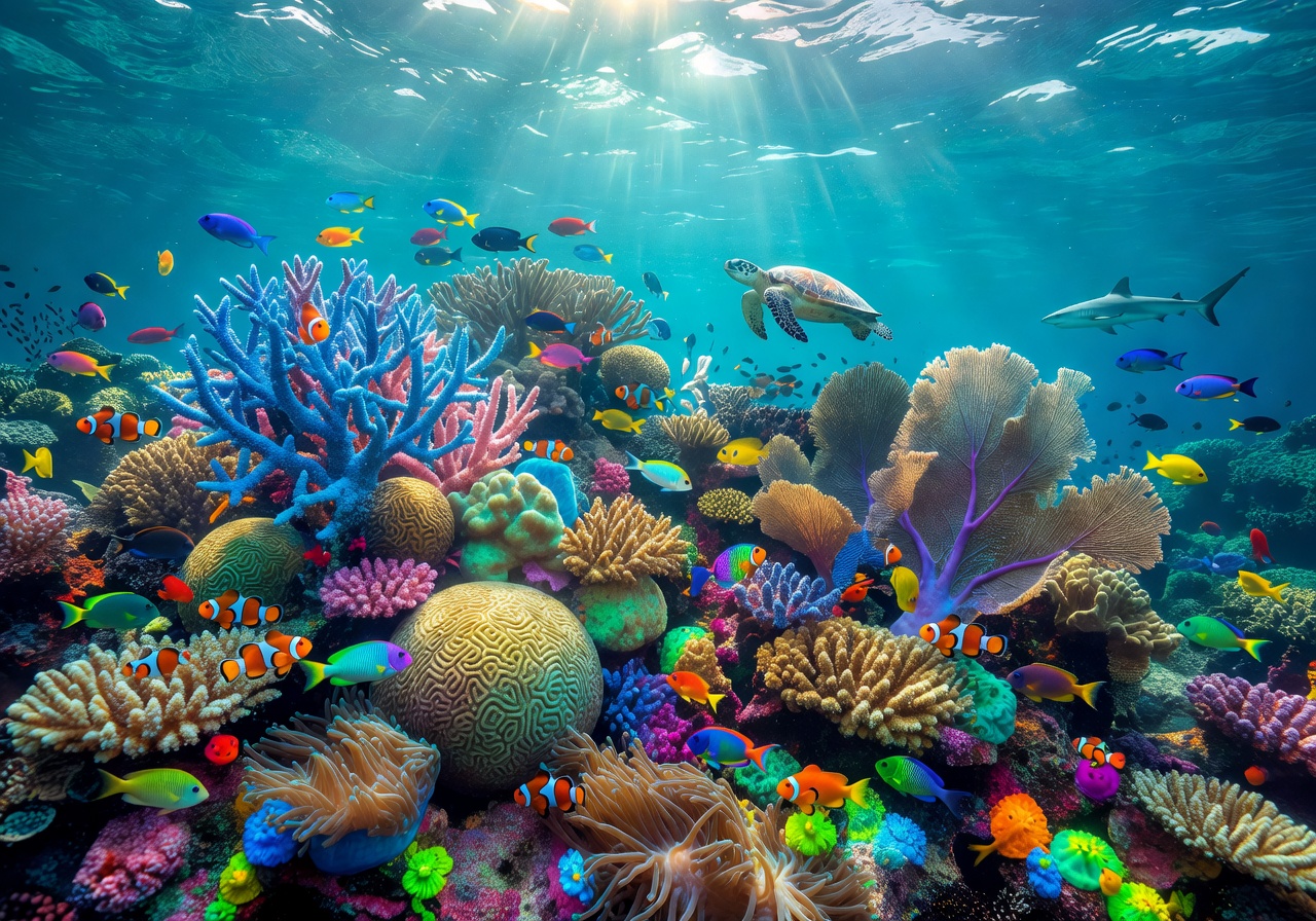 Beautiful coral reef showcasing our ocean theme inspiration